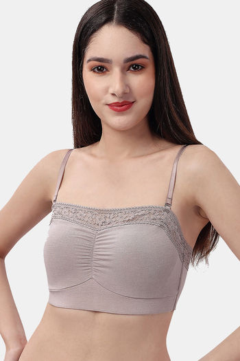 Buy Soie Padded Non Wired Full Coverage Tube Bra - Teal at Rs.740