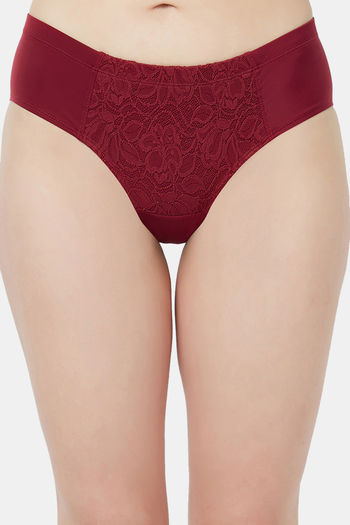 Buy Soie High Rise Half Coverage Hipster Panty - Crimson