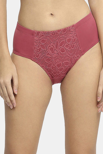 Buy Soie High Rise Full Coverage Hipster Panty - Earthred