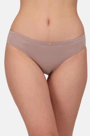 Buy Soie Medium Rise Half Coverage Bikini Panty - Bark