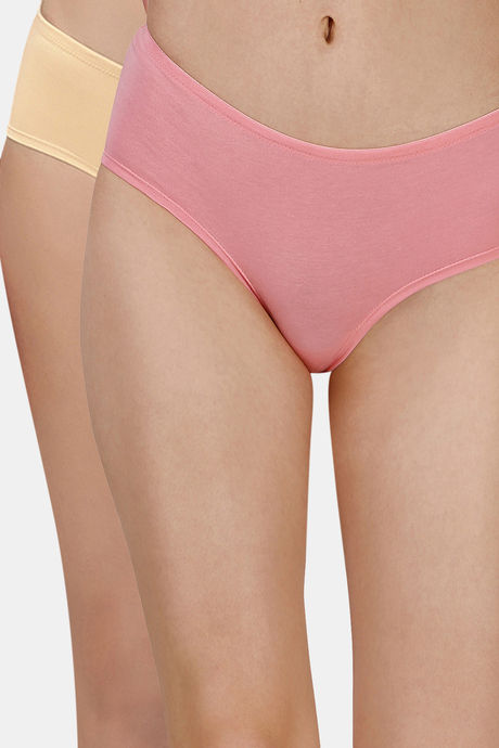Soie Medium Rise Full Coverage Bikini Panty (Pack of 2) - Multicolor