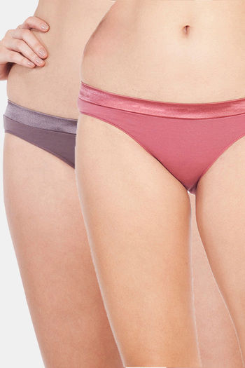 Buy Soie Low Rise Half Coverage Bikini Panty (Pack of 2) - Mocca Nutmeg