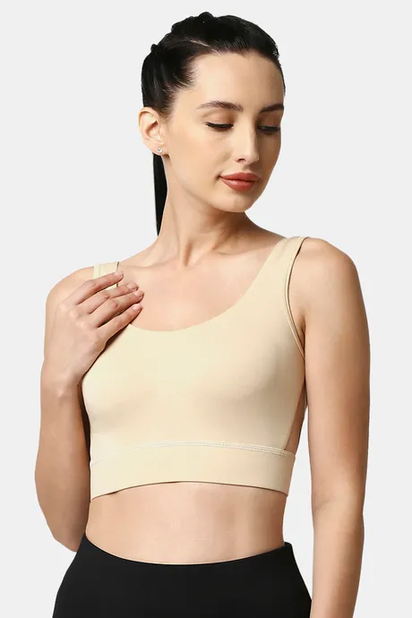 Buy Soie Double Layered Non-Wired Full Coverage Super Support Bra - Nude at  Rs.640 online