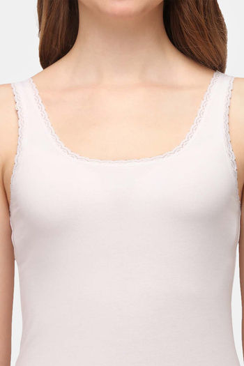 Buy Soie Cotton Elastane Camisole - Peach at Rs.390 online