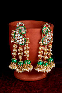 Buy Sukkhi Attractive Pearl Gold Plated Kundan Meenakari Earring Set for Women
