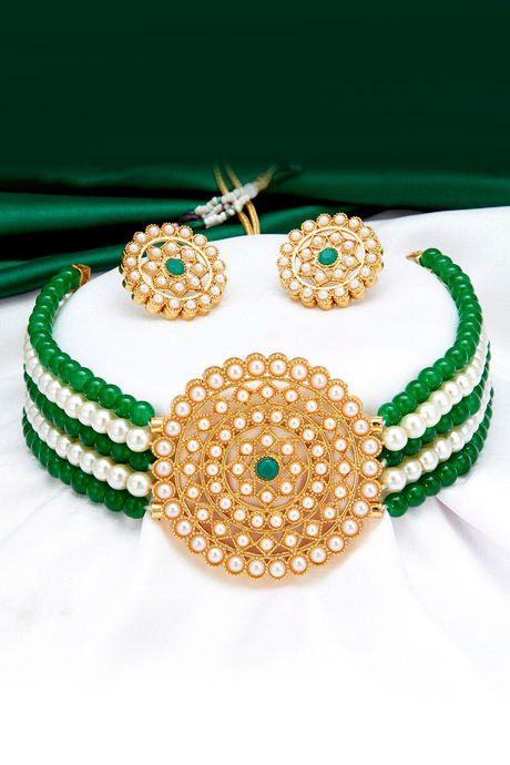 Buy Sukkhi Classy Gold Plated Green 
