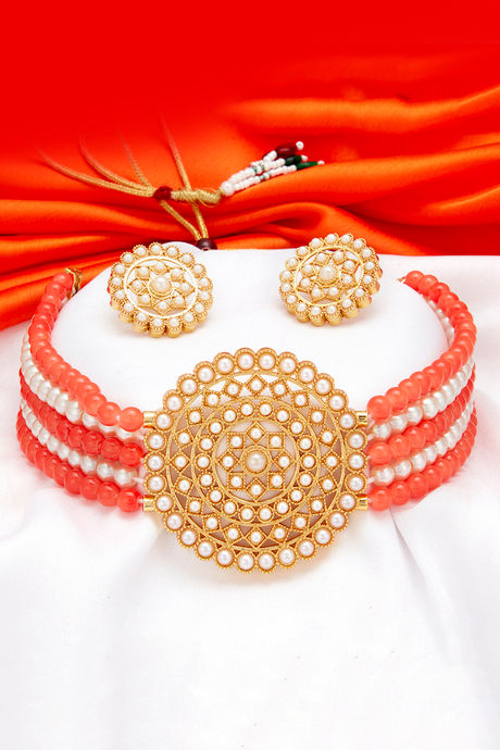 Buy Sukkhi Modern Gold Plated Light Red 