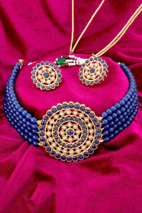 SALE OFF 50% - Unisex Dark Blue Pattern Beaded Handmade Necklace Nativ –  Welcome Native Spirit
