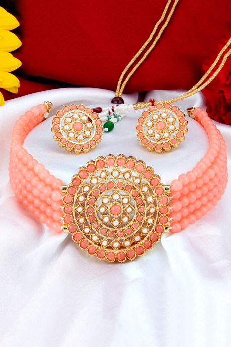 Buy Sukkhi Pretty Gold Plated Baby Pink 