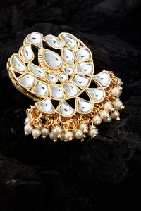 Buy Sukkhi Fabulous Pearl Gold Plated Kundan Ring for Women