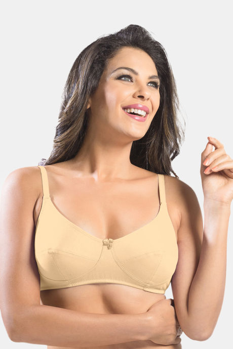 Buy Zivame Basics Double Layered Non Wired 3/4th Coverage T-Shirt Bra -  Minion Yellow at Rs.410 online