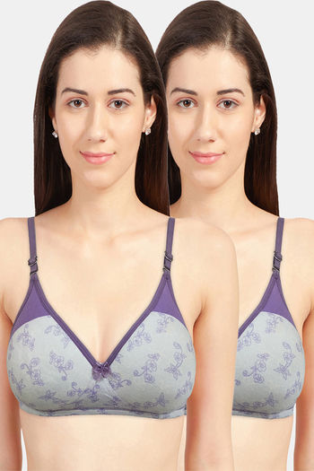 Buy Zivame Basics Double Layered Non Wired 3/4th Coverage T-Shirt Bra -  Cabbage at Rs.637 online