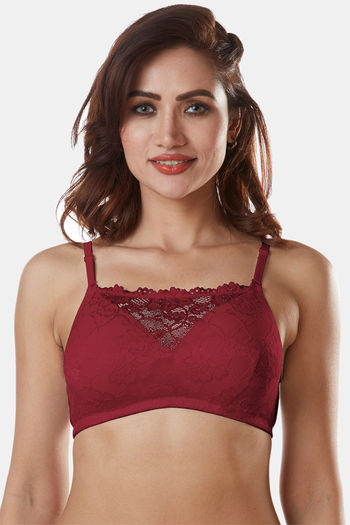 Sonari Miracle Padded Non Wired 3/4th Coverage Cami Bra (Pack of 2) - Red