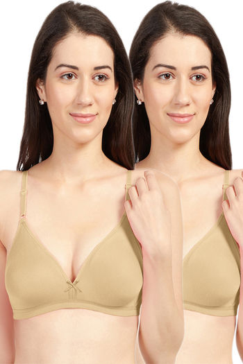 Buy Zivame Essentials Double Layered Non Wired Full Coverage T-Shirt Bra -  Lavendula at Rs.315 online