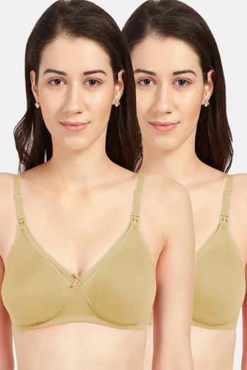 Buy Zivame True Curv Double Layered Non Wired Full Coverage Maternity /  Nursing Bra - White at Rs.405 online
