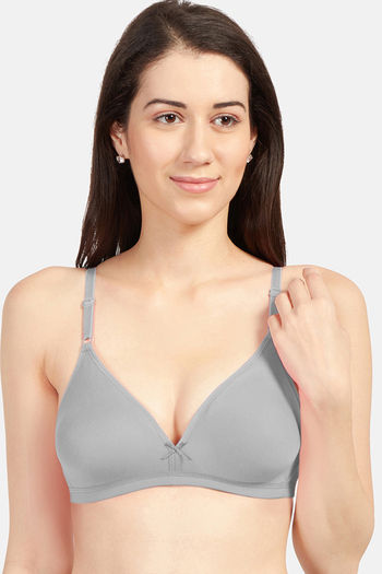 Buy Women's Zivame Plain Non-Wired Hook and Eye Closure Minimiser Bra  Online