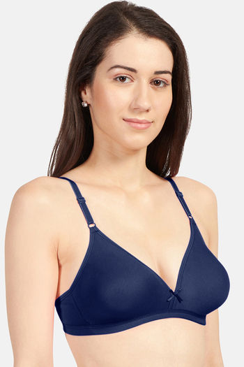 Buy Zivame Desert Rose Padded Wired 3/4th Coverage Lace Bra - Violet Indigo  at Rs.673 online