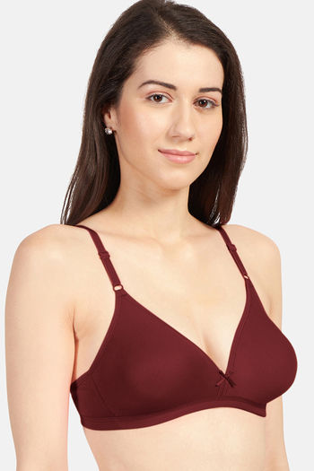 Buy Trylo Double Layered Non-Wired Full Coverage T-Shirt Bra - Mauve at  Rs.690 online