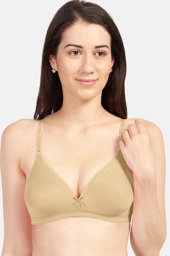 Buy Trylo Double Layered Non-Wired Full Coverage T-Shirt Bra - Mauve at  Rs.690 online