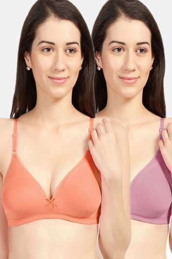 Buy Nejo Double Layered Non-Wired 3/4Th Coverage Maternity Bra - Peach  Pearl at Rs.599 online