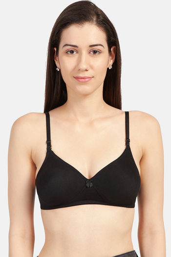Zivame Padded Non Wired 3/4th Coverage Stick On Bra-Black – Crazy D India