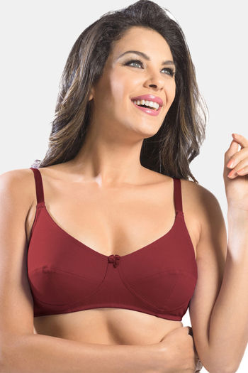 Buy Trylo Namrata Women's Cotton Non-wired Soft Full Cup Bra - Black online
