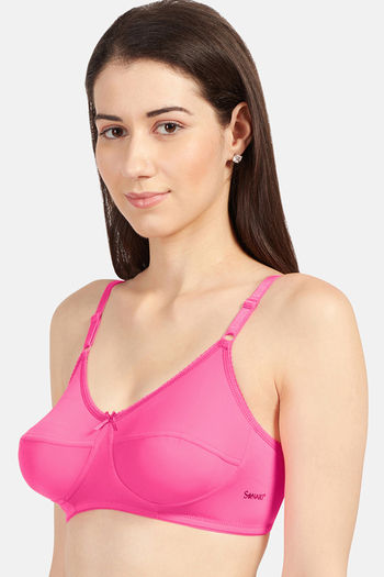 Buy Komli Single Layered Non-Wired Full Coverage Minimiser Bra - Red at  Rs.297 online