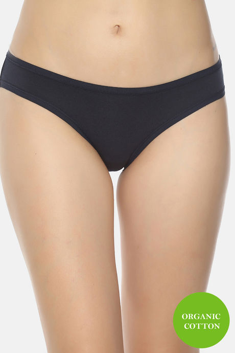 Soul Space Organic Cotton Low Rise Bikini Panty - Navy Blue