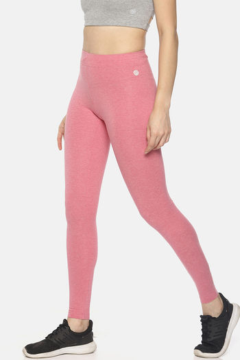 High Waist Women Plain Pink Cotton Leggings, Machine wash, Slim Fit at Rs  1868 in Surat