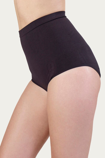 Swee Low Control Seamless High Waist Shaper Brief- Black