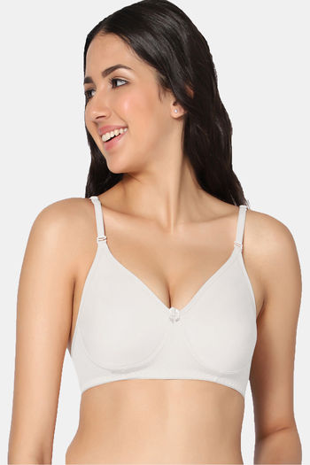 Buy Incare Double Layered Non Wired Full Coverage T-Shirt Bra - White at Rs.378  online