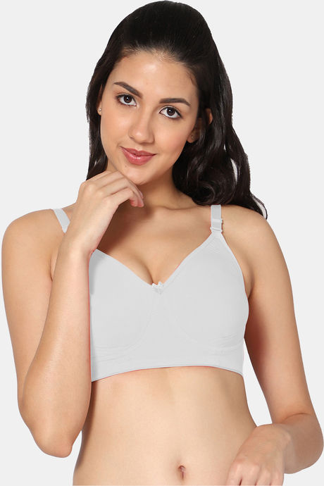 Buy Incare Double Layered Non-Wired Full Coverage T-Shirt Bra - White at  Rs.451 online