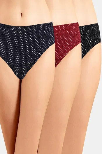 Buy Incare High Rise Full Coverage Hipster Panty (Pack of 3) - Multicolor
