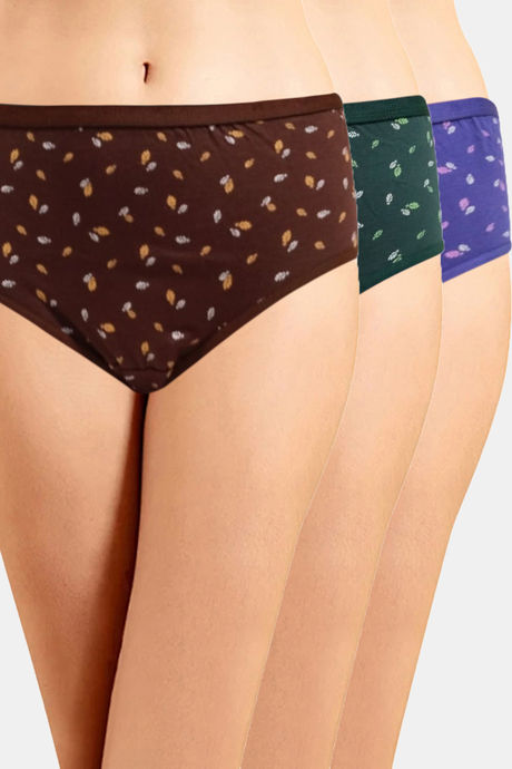 Incare High Rise Full Coverage Hipster Panty (Pack of 3) - Multicolor