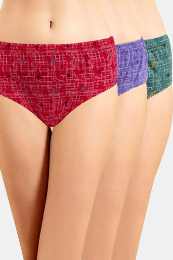 Buy Incare High Rise Full Coverage Hipster Panty (Pack of 3) - Assorted