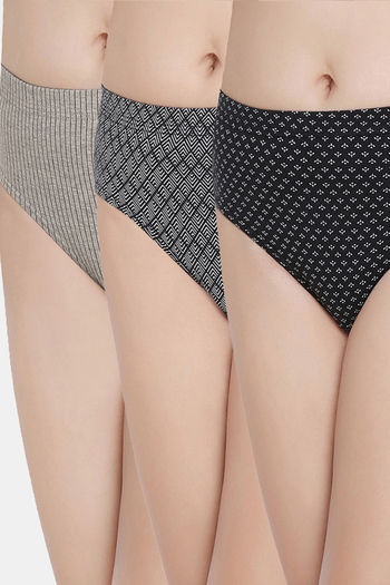 Buy Incare High Rise Full Coverage Hipster Panty (Pack of 3) - Multicolor