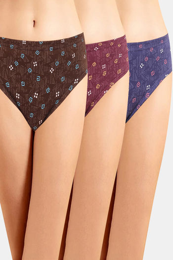 Buy Incare Full Coverage High Rise Hipster Panty (Pack of 3) - Assorted