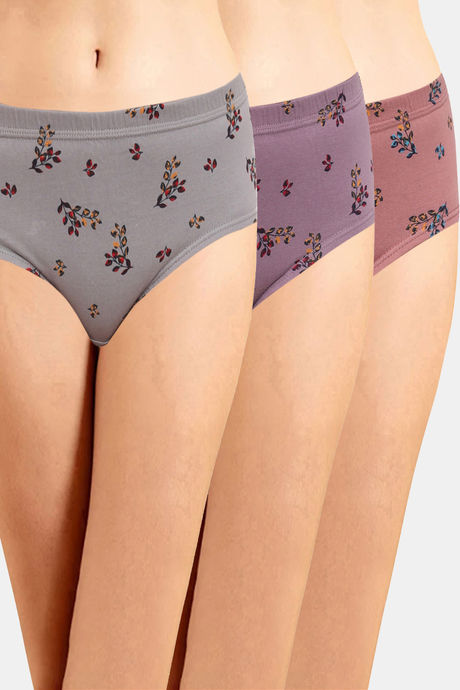 Incare High Rise Full Coverage Hipster Panty (Pack of 3) - Multicolor