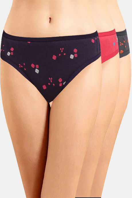 Incare Low Rise Full Coverage Bikini Panty (Pack of 3) - Multicolor