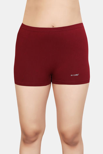 Buy Incare High Rise Full Coverage Boyshort - Maroon