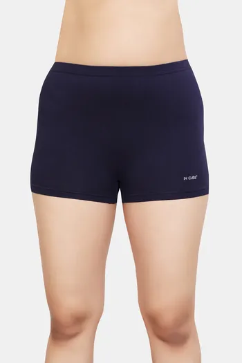 Buy Incare High Rise Full Coverage Boyshort - Navy Blue
