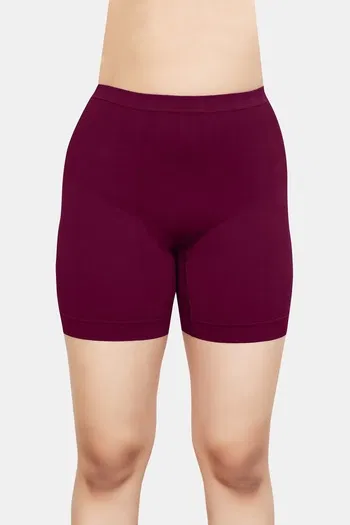 Buy Incare High Rise Full Coverage Boyshort - Maroon