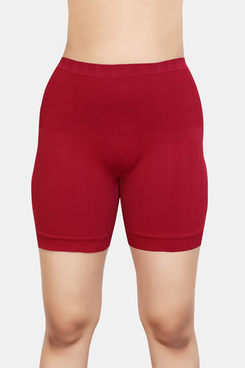 Buy Incare High Rise Full Coverage Boyshort - Red