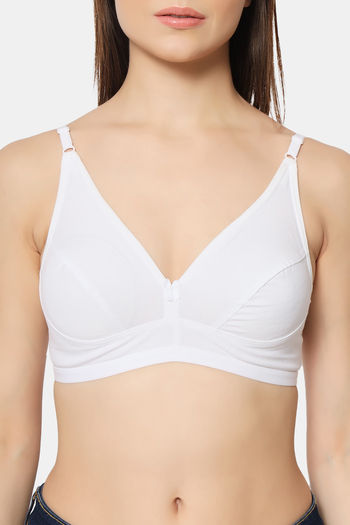 Buy Bleeding Heart Double Layered Non Wired Full Coverage T-Shirt Bra -  White at Rs.280 online