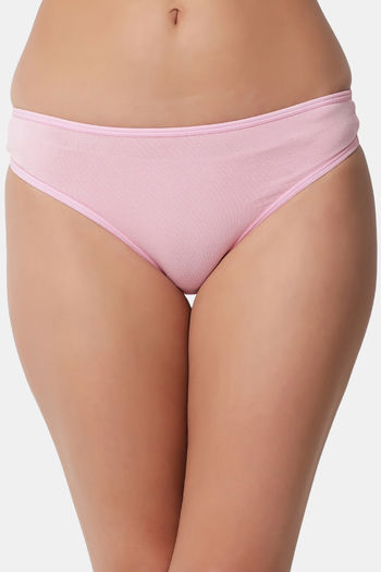 Buy Envie Women Cotton String Bikini Panties Pink Online at Best