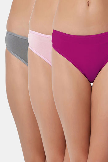Buy Bleeding Heart Low Rise Zero Coverage Thong (Pack of 3) - Multicolor