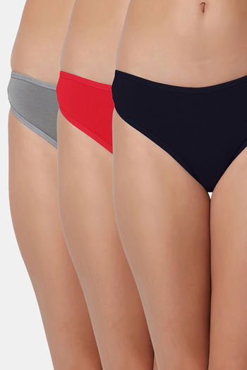 Buy Bleeding Heart Low Rise Zero Coverage Thong (Pack of 3) - Assorted