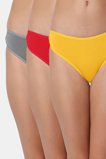 Buy Bleeding Heart Low Rise Zero Coverage Thong (Pack of 3) - Multicolor