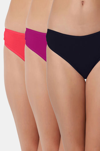 Buy Bleeding Heart Low Rise Zero Coverage Thong (Pack of 3) - Assorted