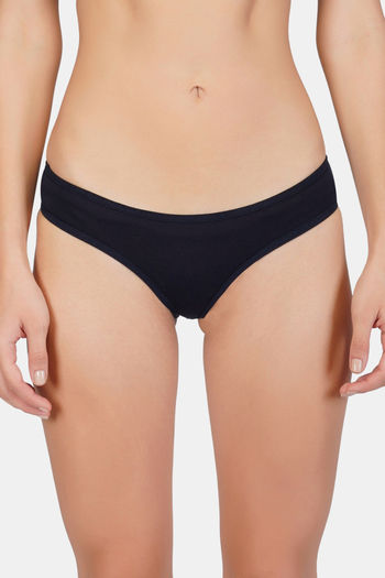 Buy Bleeding Heart Low Rise Zero Coverage Thong - Black Orange at